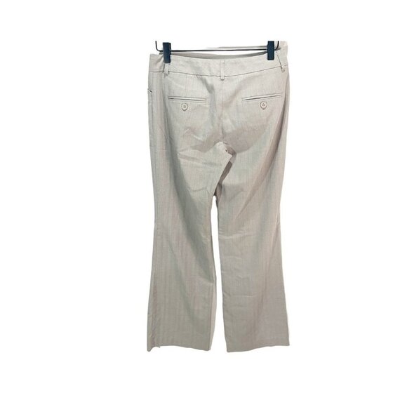 EXPRESS EDITOR Women's Gray Striped DRESS Pants Size 2 Flare Leg Mid Ris… - Picture 3 of 4